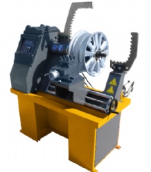 Wheel rim polishing machine